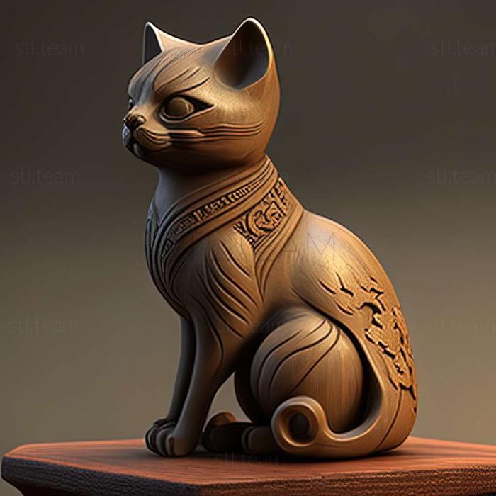 3D model Asian cat (STL)